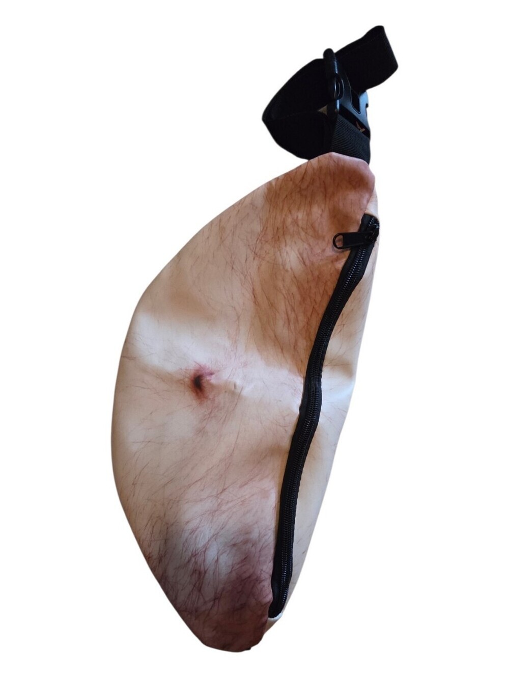 Novelty Torso-Print Fanny Pack in Flesh Tone